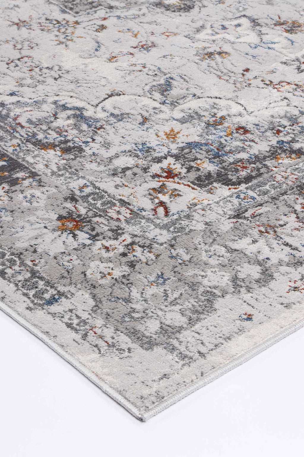 Porto Ava Ivory & Blue Traditional Rug - 07 – view 5