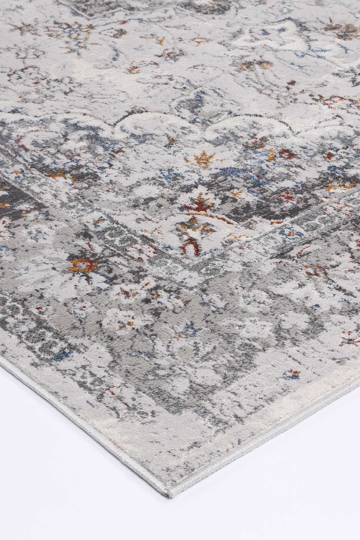 Porto Ava Ivory & Blue Traditional Rug - 07 – view 5