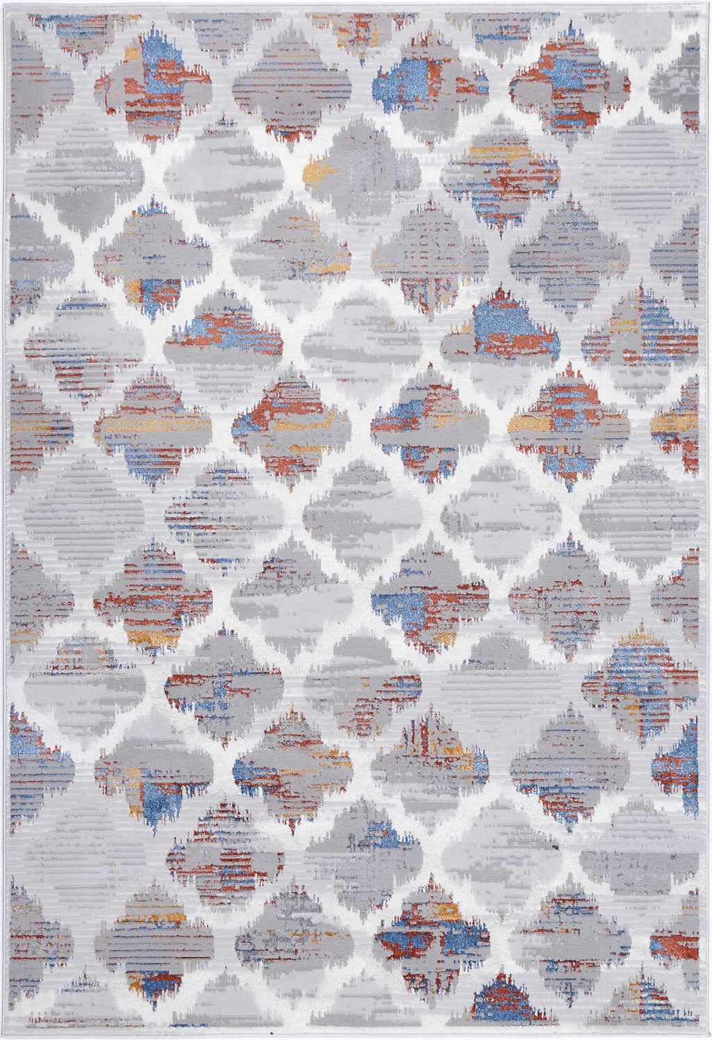 Porto Isabella Grey & Multi Geometric Rug - 09 – view 2