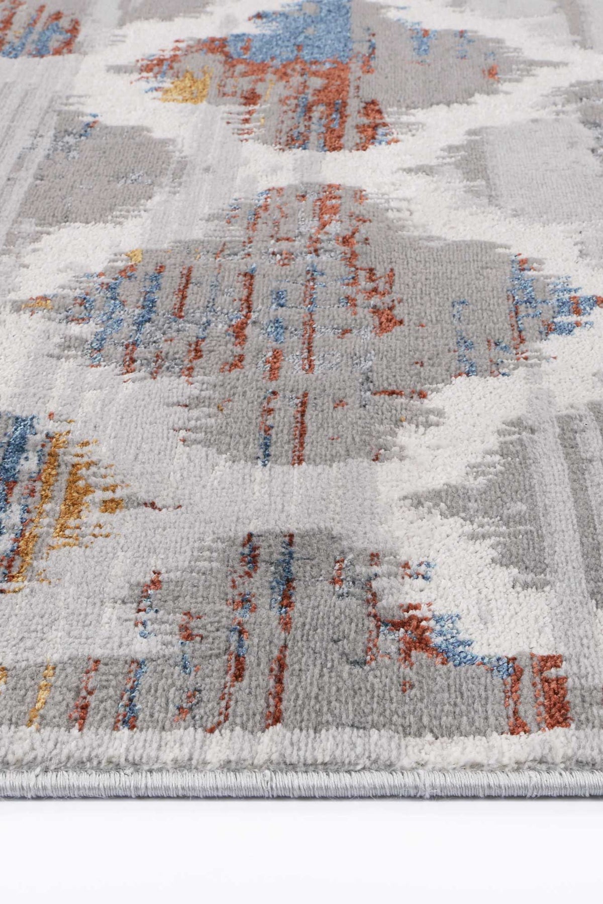 Porto Isabella Grey & Multi Geometric Rug - 09 – view 3