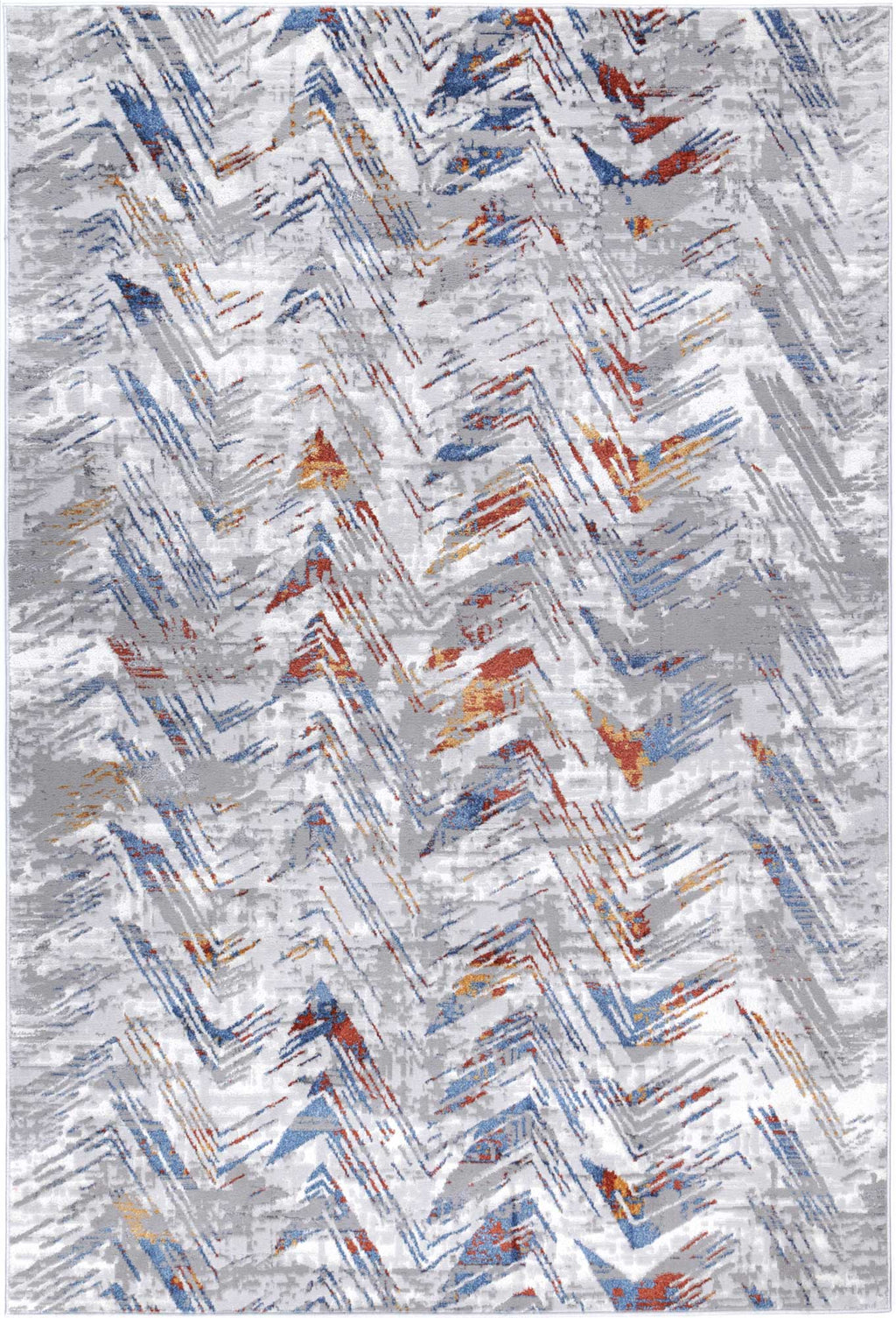 Porto Oskar Grey & Multi Geometric Rug - 12 – view 2
