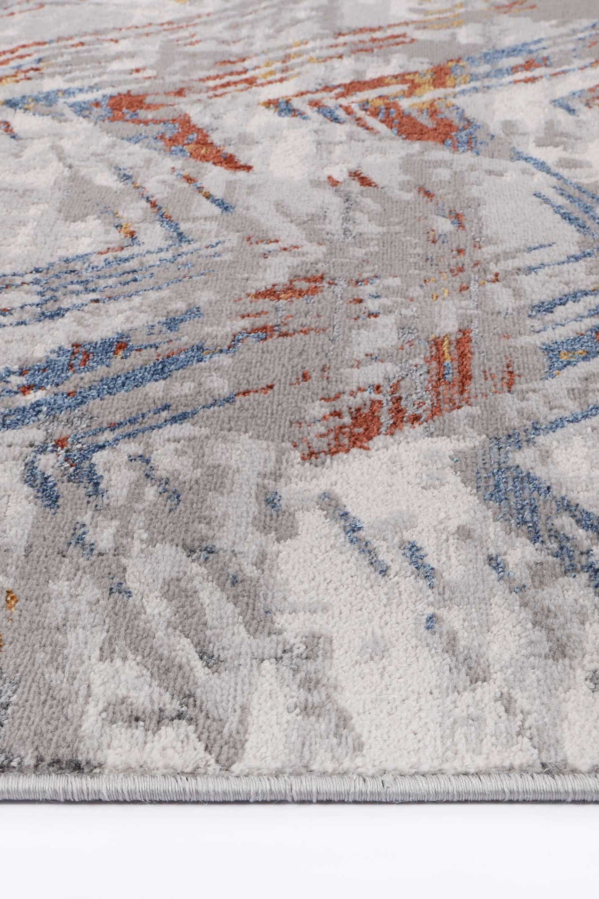 Porto Oskar Grey & Multi Geometric Rug - 12 – view 3