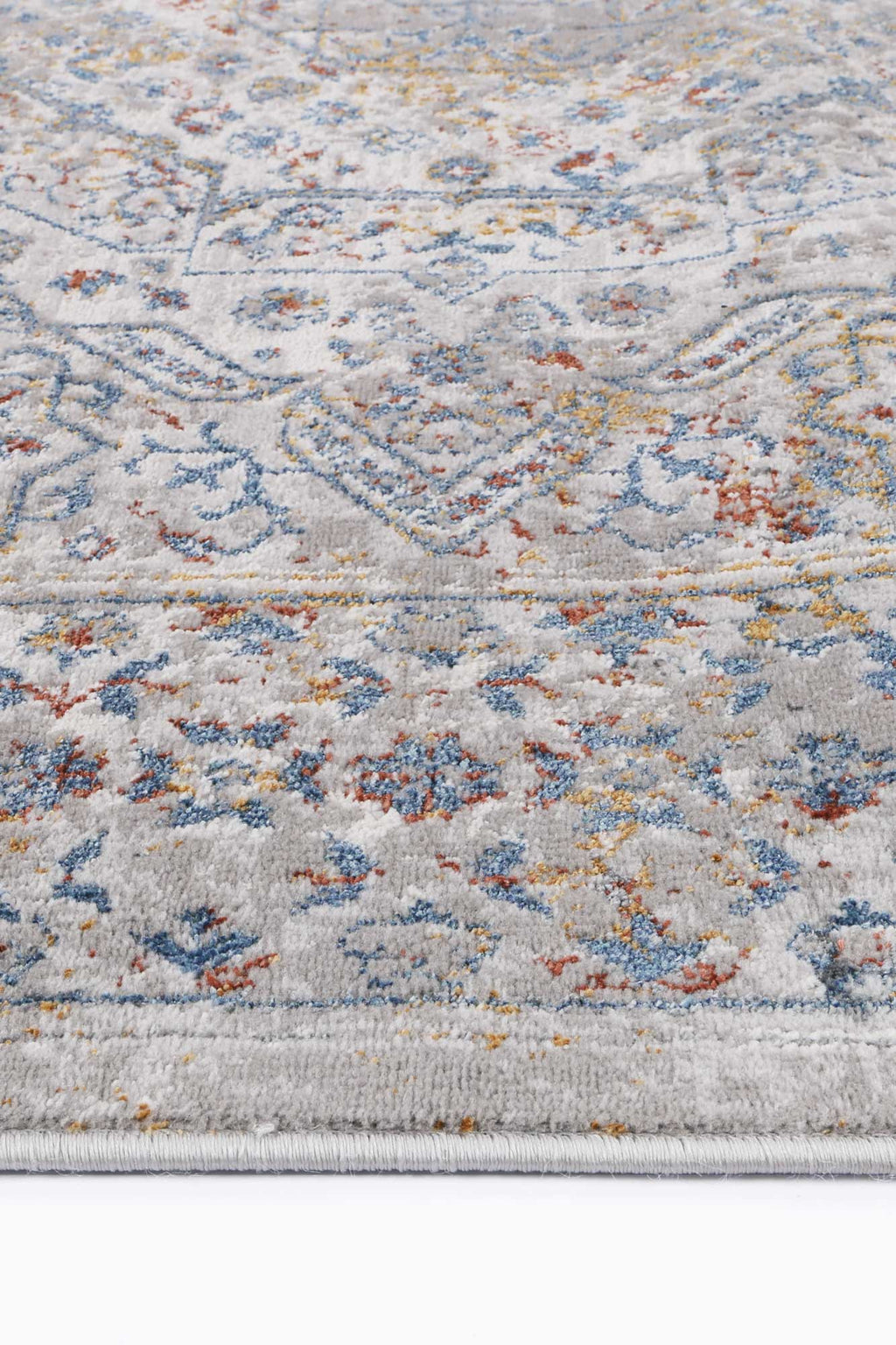 Porto Aurora Grey & Blue Traditional Rug - 14 – view 3