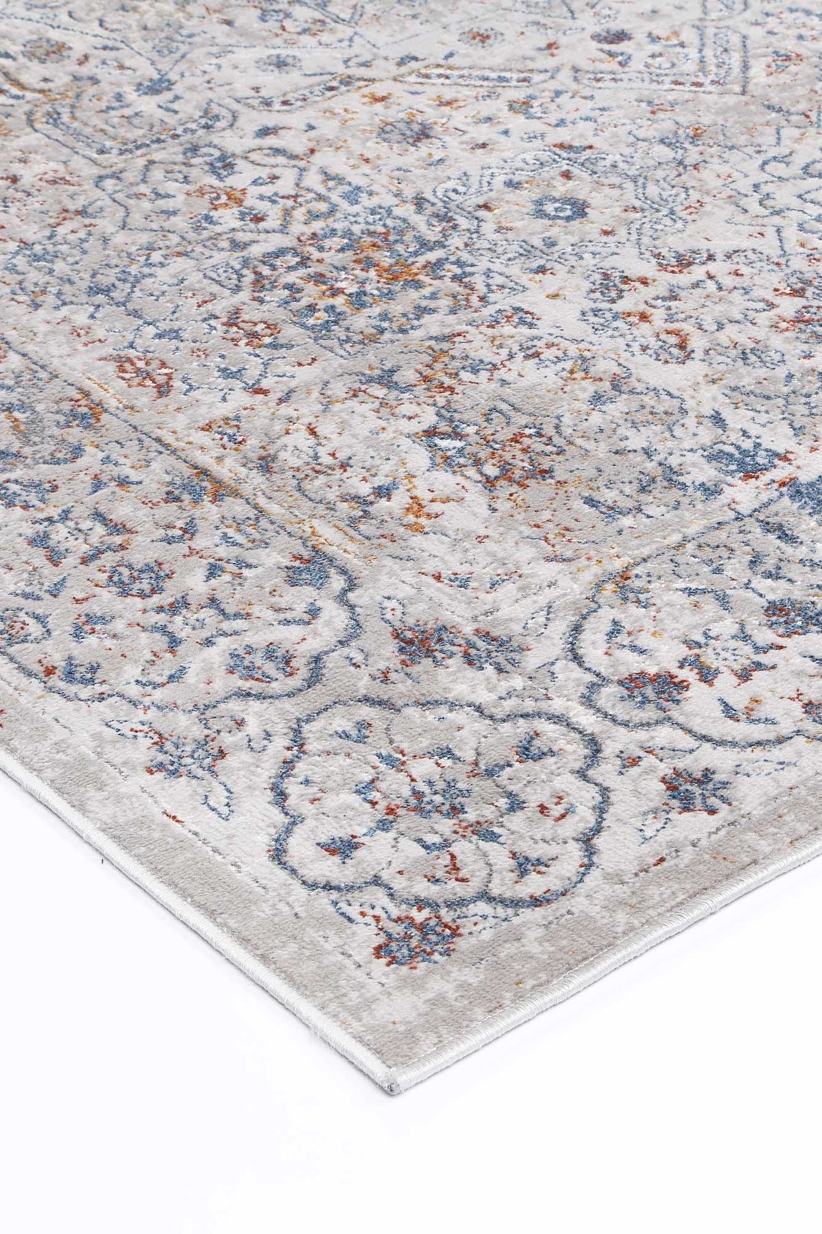 Porto Aurora Grey & Blue Traditional Rug - 14 – view 5