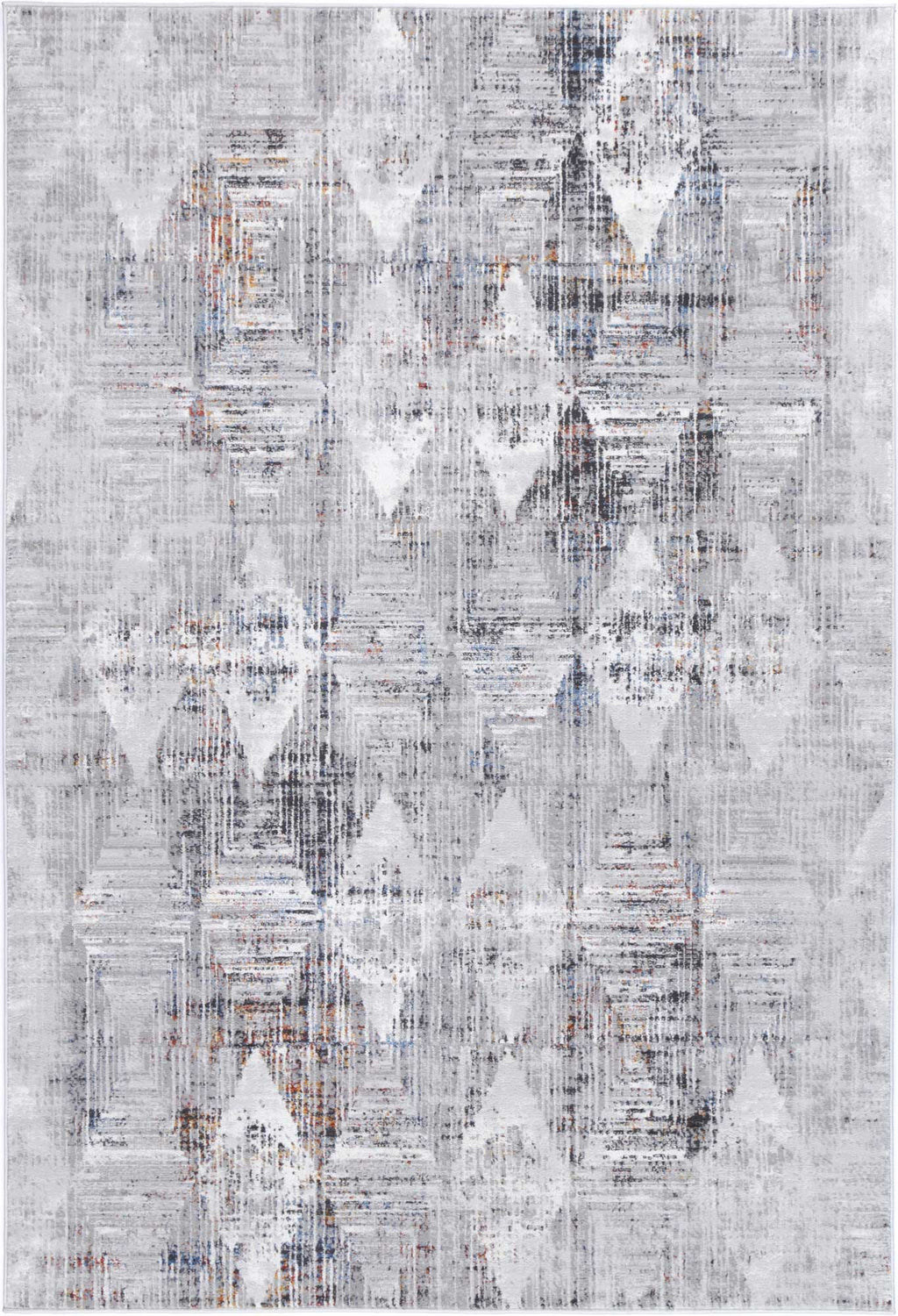 Porto Harlequinn Grey & Multi Geometric Rug - 15 – view 2