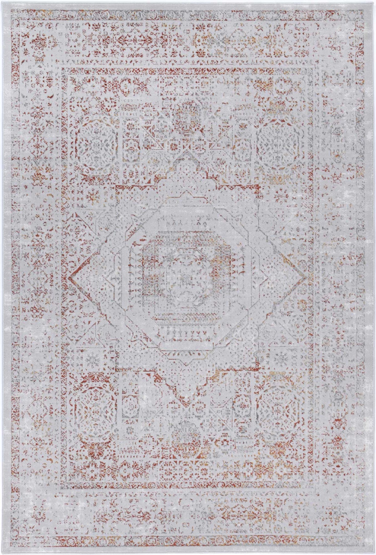 Porto Luna Cream & Red Traditional Rug - 19 – view 2