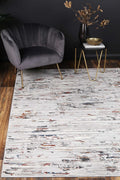 Porto Thomas Grey & Multi Abstract Rug - 11 styled with furniture