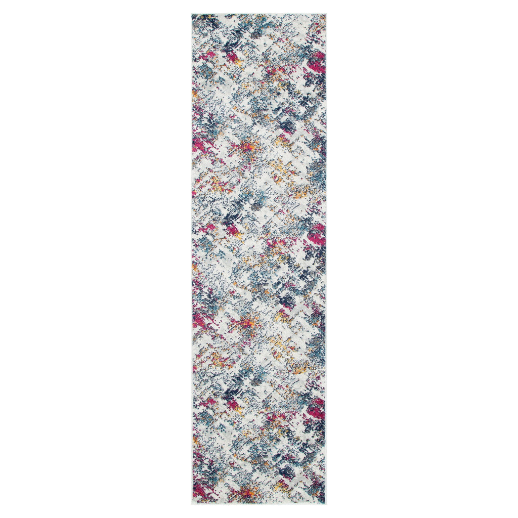 Provence PROV01 Grey Multicolour Abstract Rug – view 7
