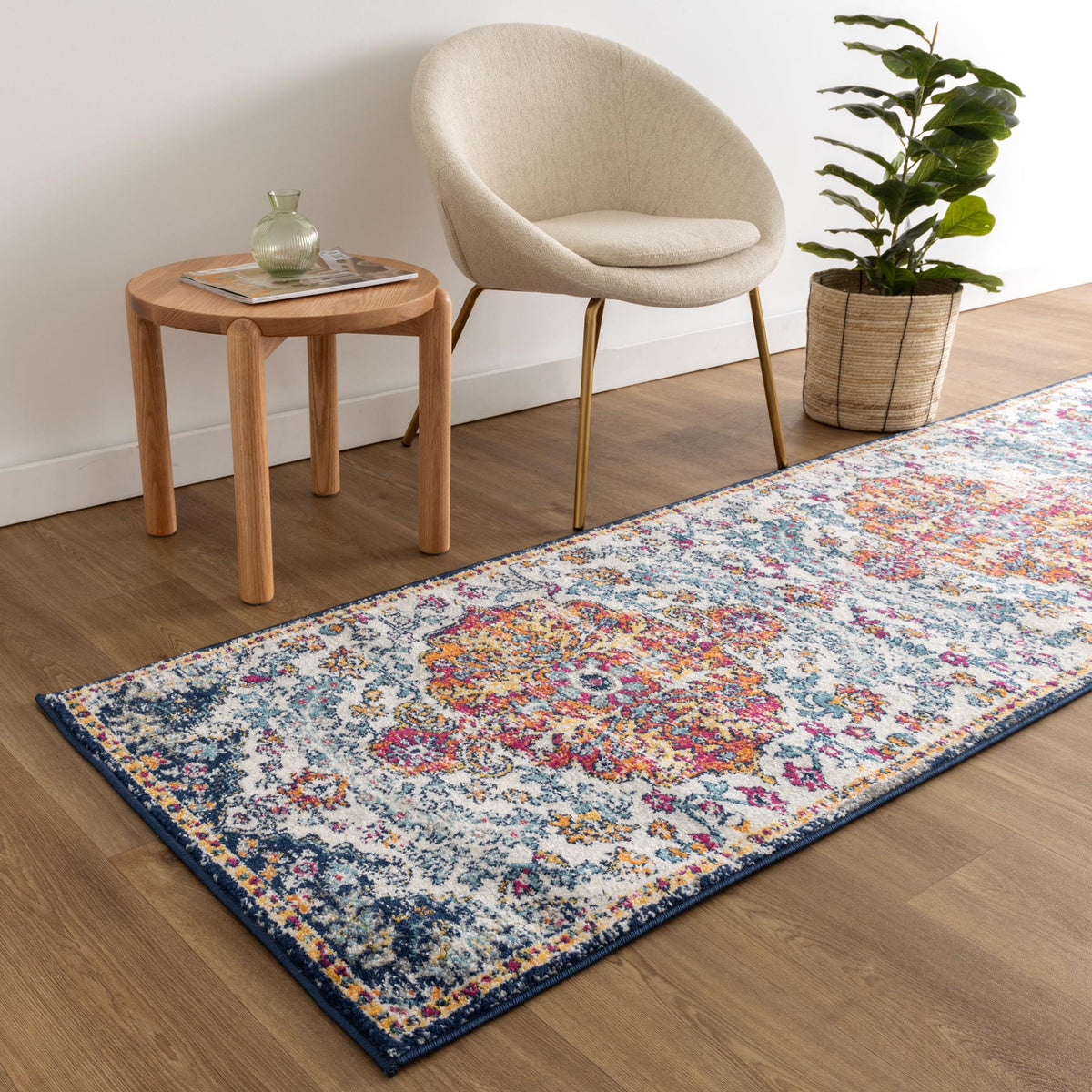 Provence PROV05 Multicolour Medallion Rug – view 8