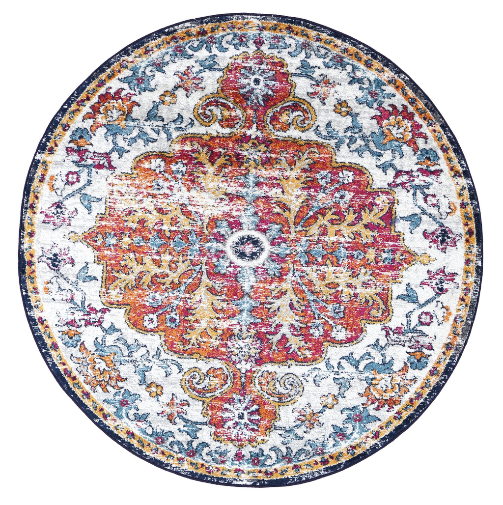 Provence PROV05 Multicolour Medallion Rug – view 9