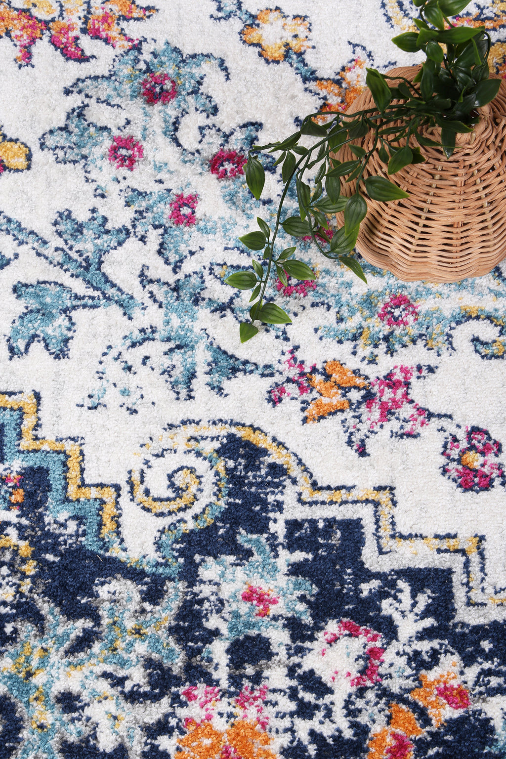 Provence PROV05 Multicolour Medallion Rug – view 6