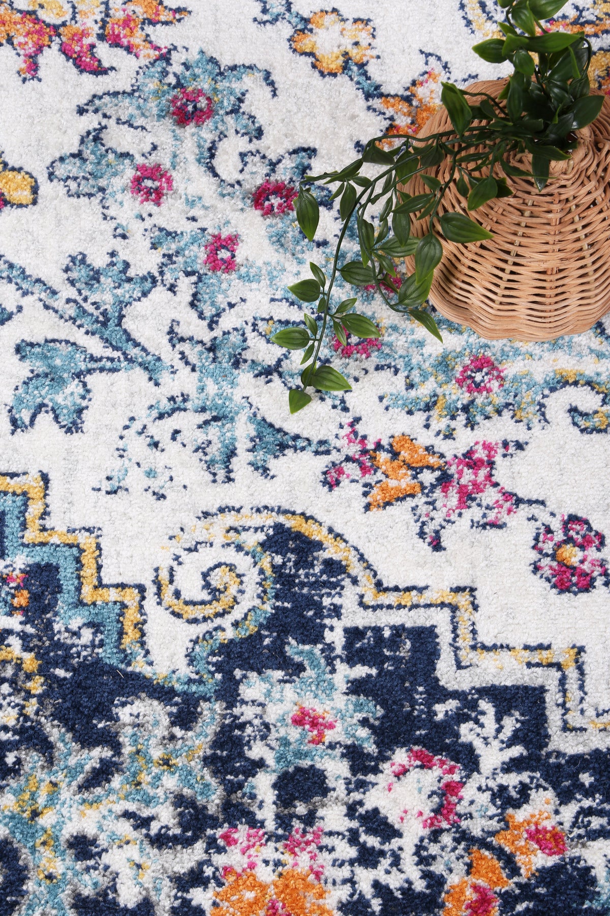 Provence PROV05 Multicolour Medallion Rug – view 6
