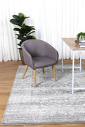 Provence Avignon Grey Traditional Rug - 015 styled with furniture