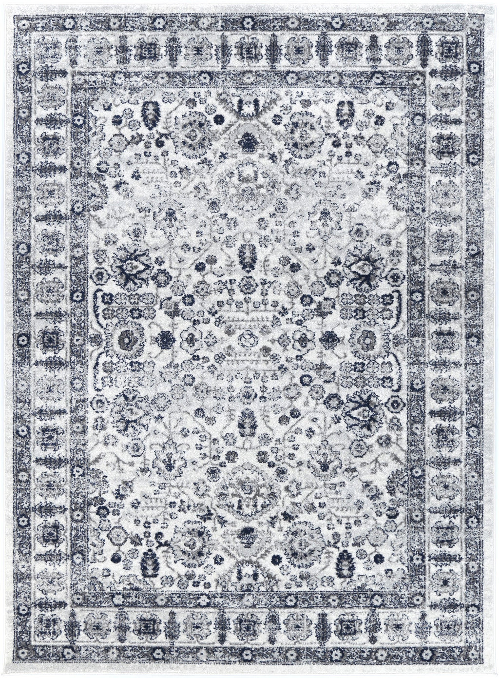 Provence Marseille Ivory & Blue Traditional Rug - 016 – view 2