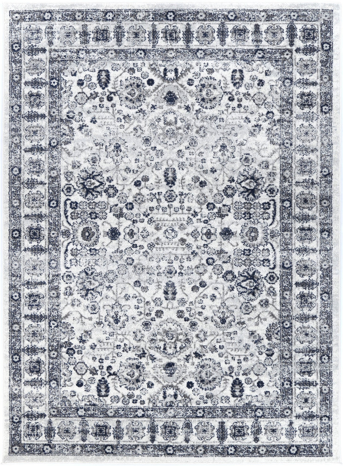 Provence Marseille Ivory & Blue Traditional Rug - 016 – view 2