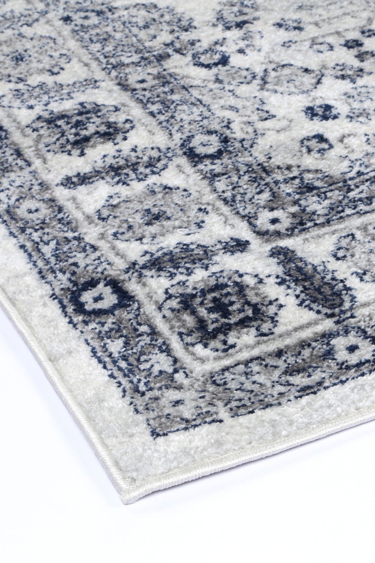 Provence Marseille Ivory & Blue Traditional Rug - 016 – view 4