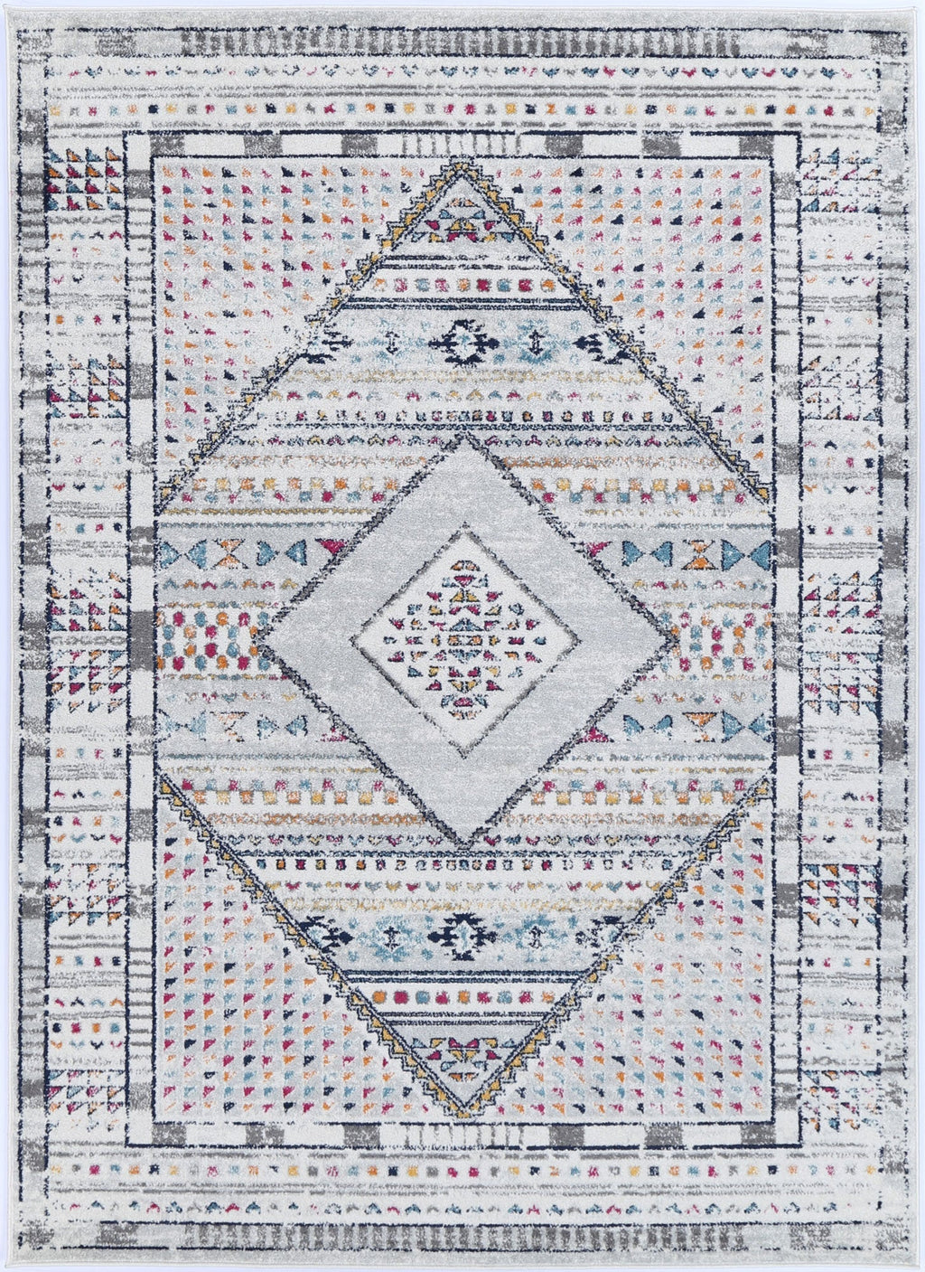 Provence Toulon Grey Tribal Rug - 017 – view 2