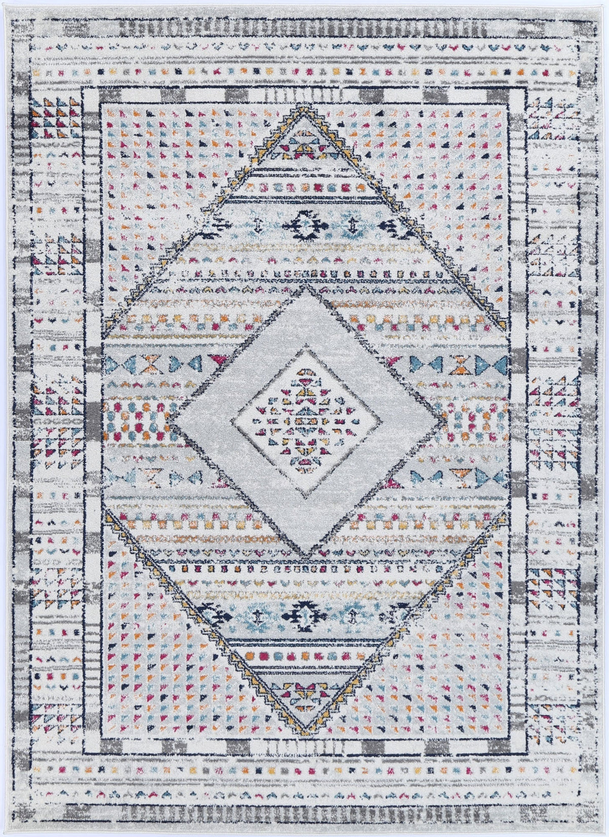 Provence Toulon Grey Tribal Rug - 017 – view 2