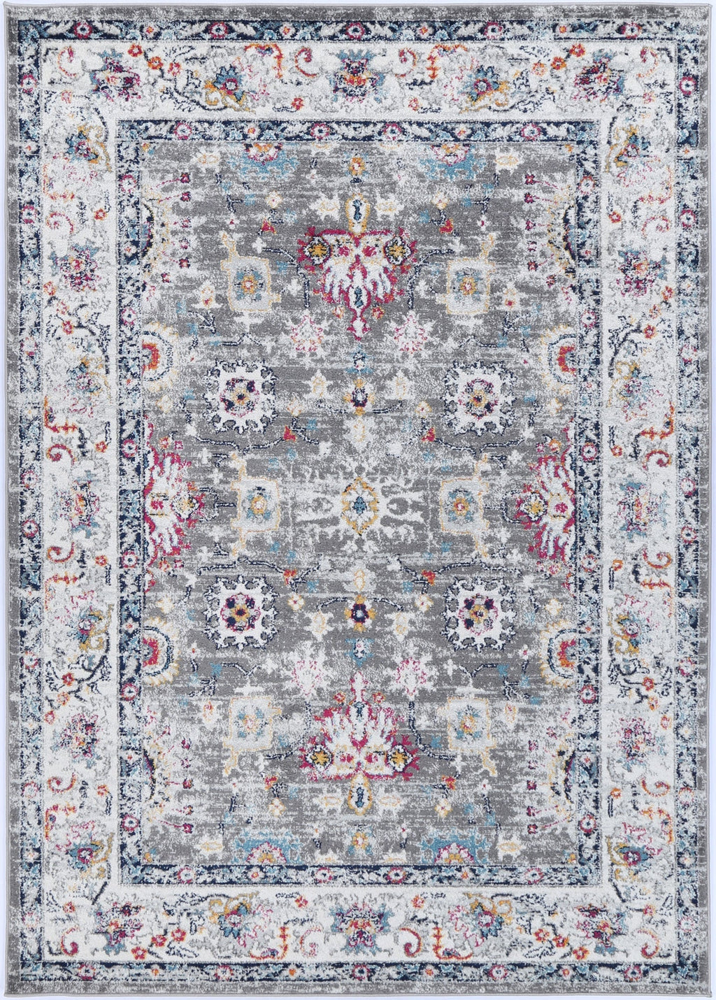 Provence Monaco Grey & Multi Transitional Rug - 019 – view 2