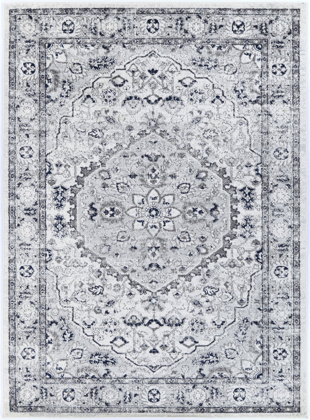 Provence Perols Grey Traditional Rug - 023 – view 2