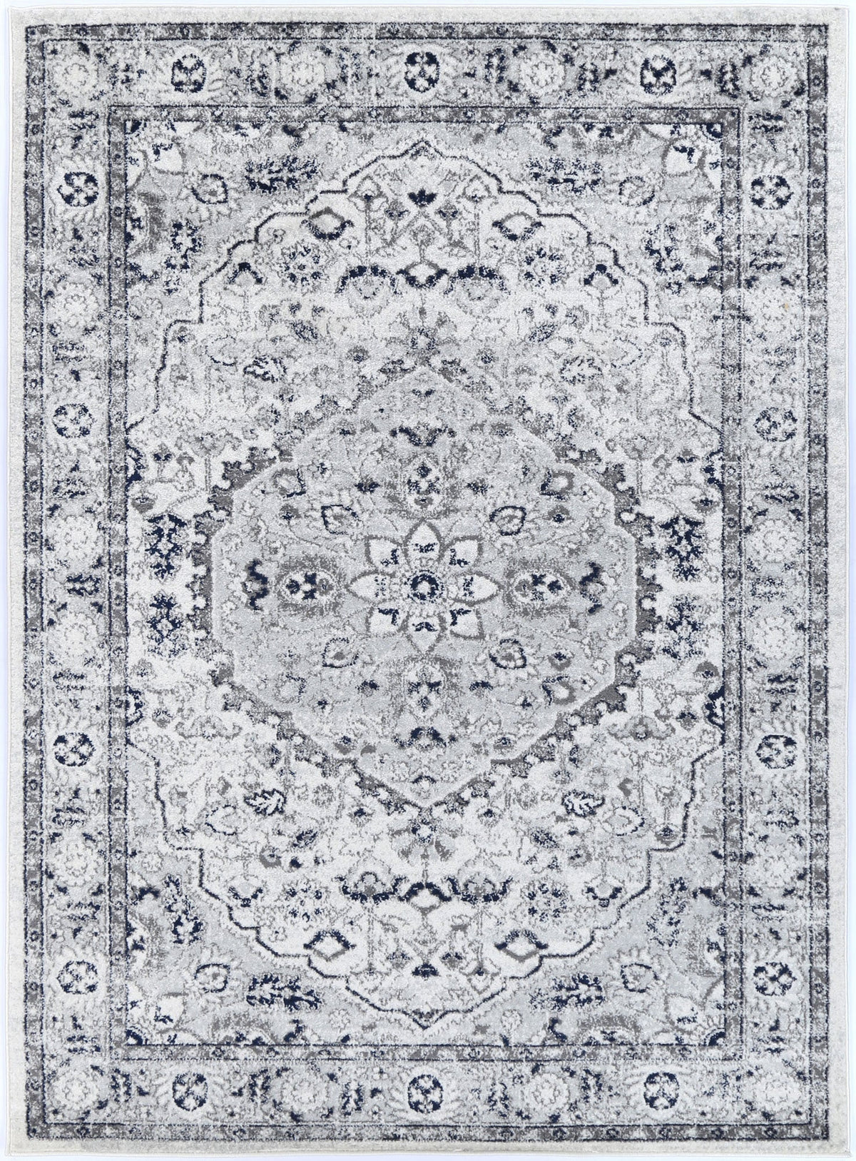 Provence Perols Grey Traditional Rug - 023 – view 2