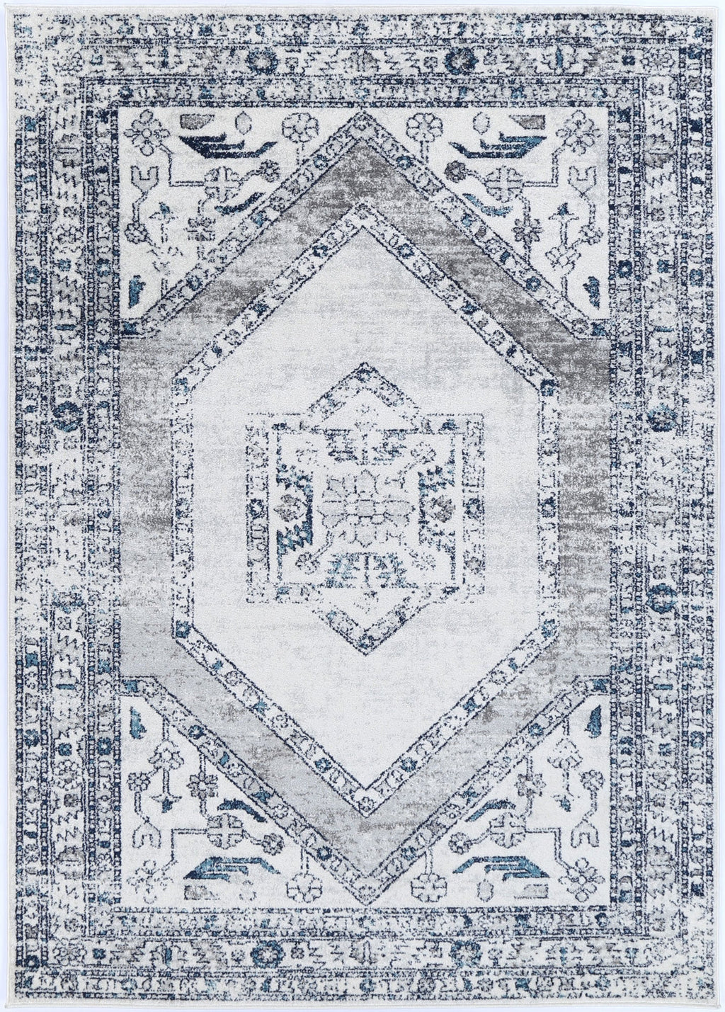 Provence Meze Grey Traditional Rug - 024 – view 2
