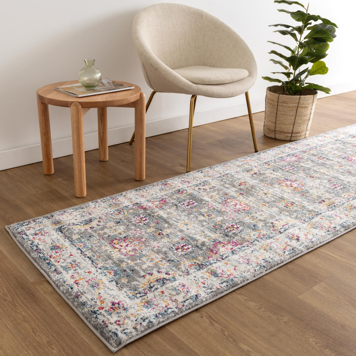 Provence Monaco Grey & Multi Transitional Rug - 019 – view 8