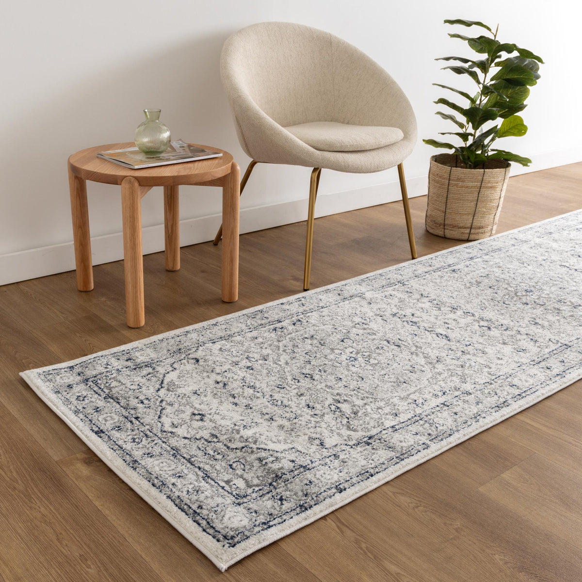 Provence Perols Grey Traditional Rug - 023 – view 8
