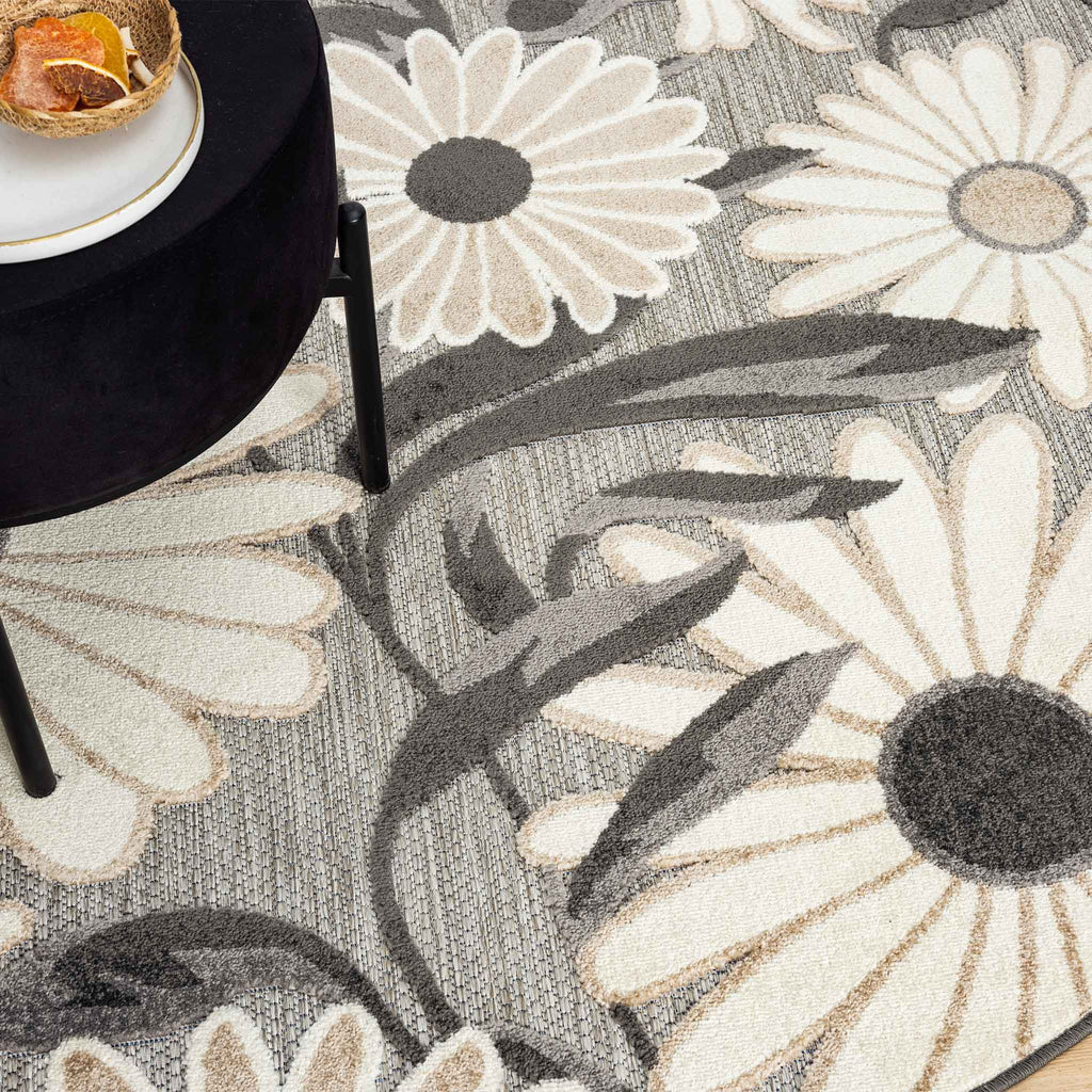 Paradise 537 Silver Round Rug