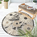 Paradise 537 Silver Round Rug lifestyle view