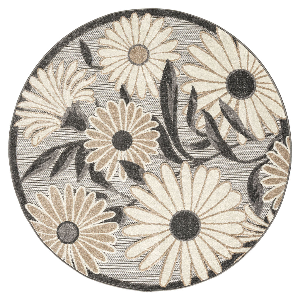 Paradise 537 Silver Round Rug