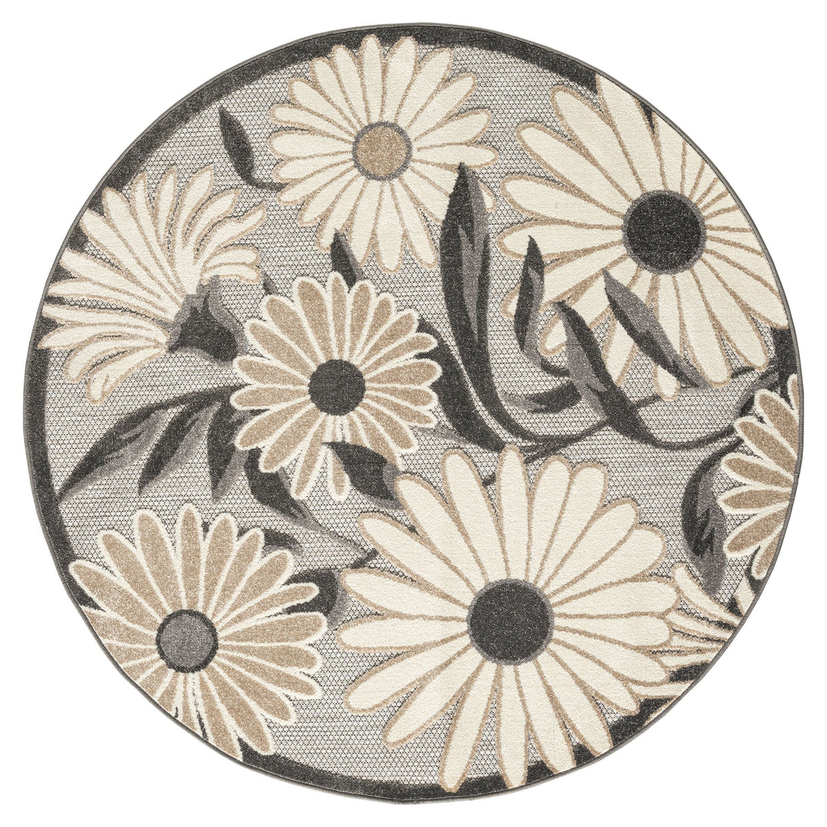 Paradise 537 Silver Round Rug