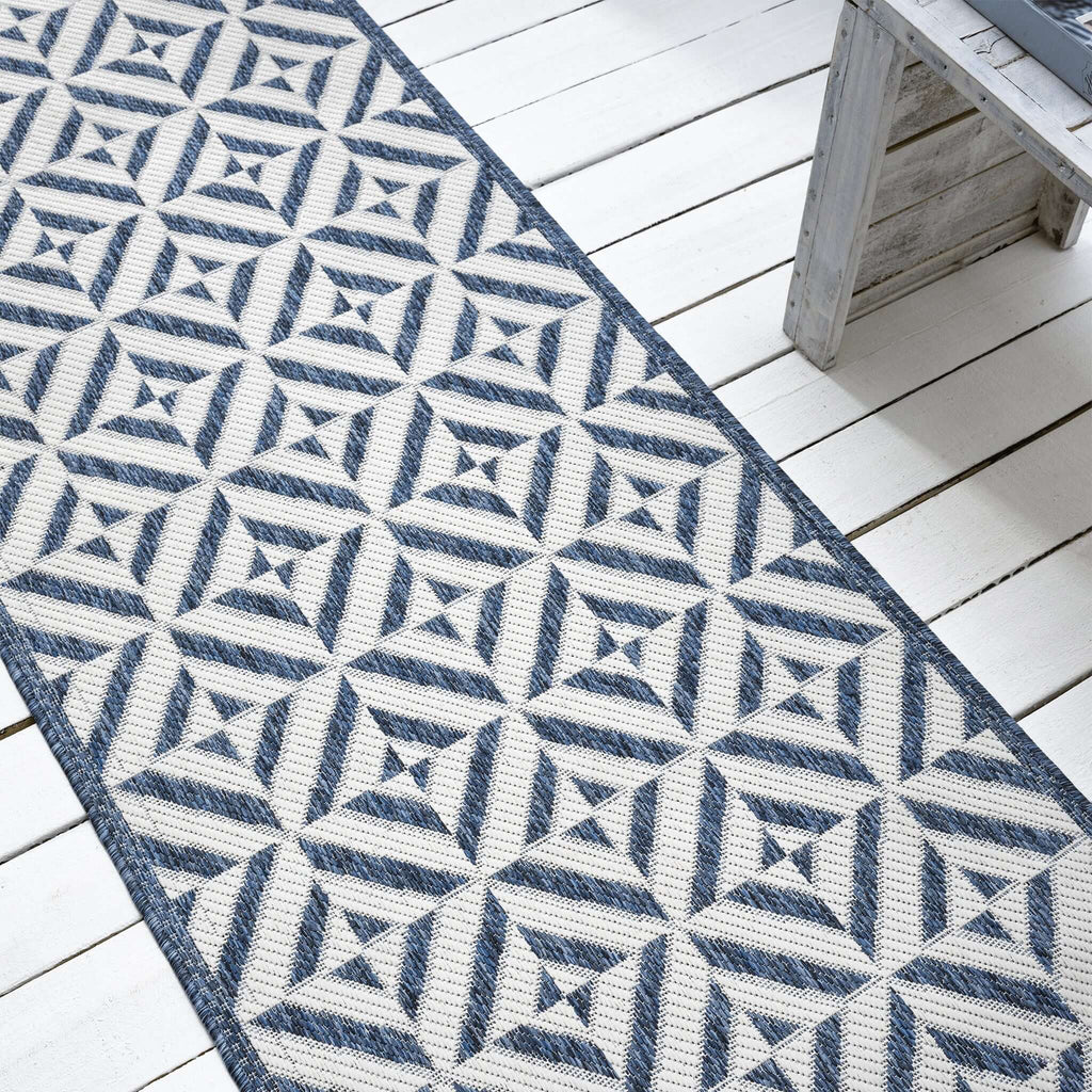 Patio 458 Aqua Hallway Runner