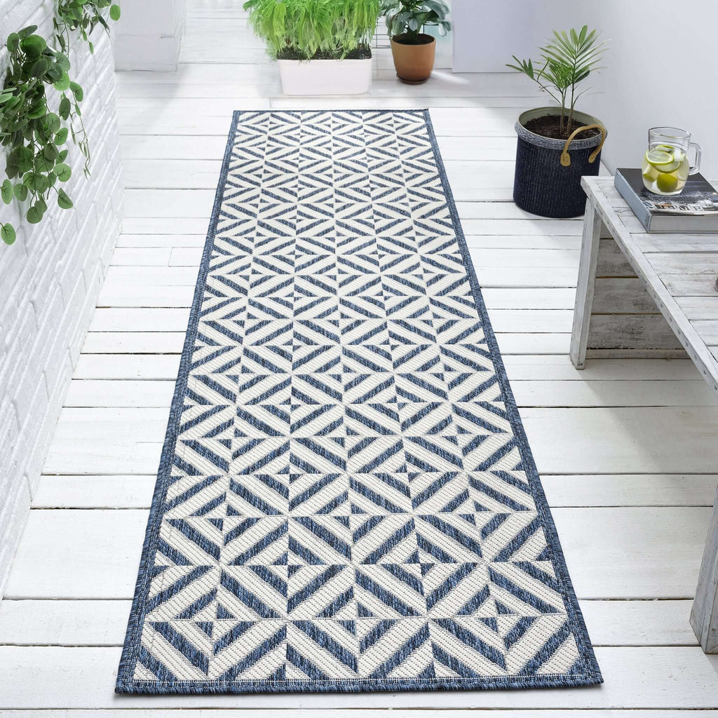 Patio 458 Aqua Hallway Runner lifestyle view