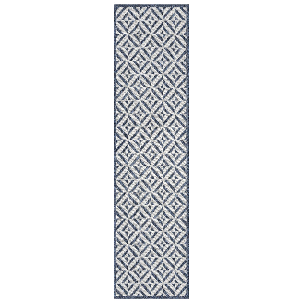 Patio 458 Aqua Hallway Runner
