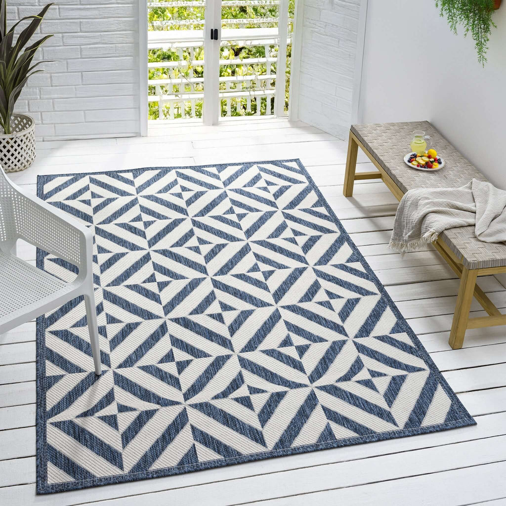 Patio 458 Aqua Turkish Rug lifestyle view
