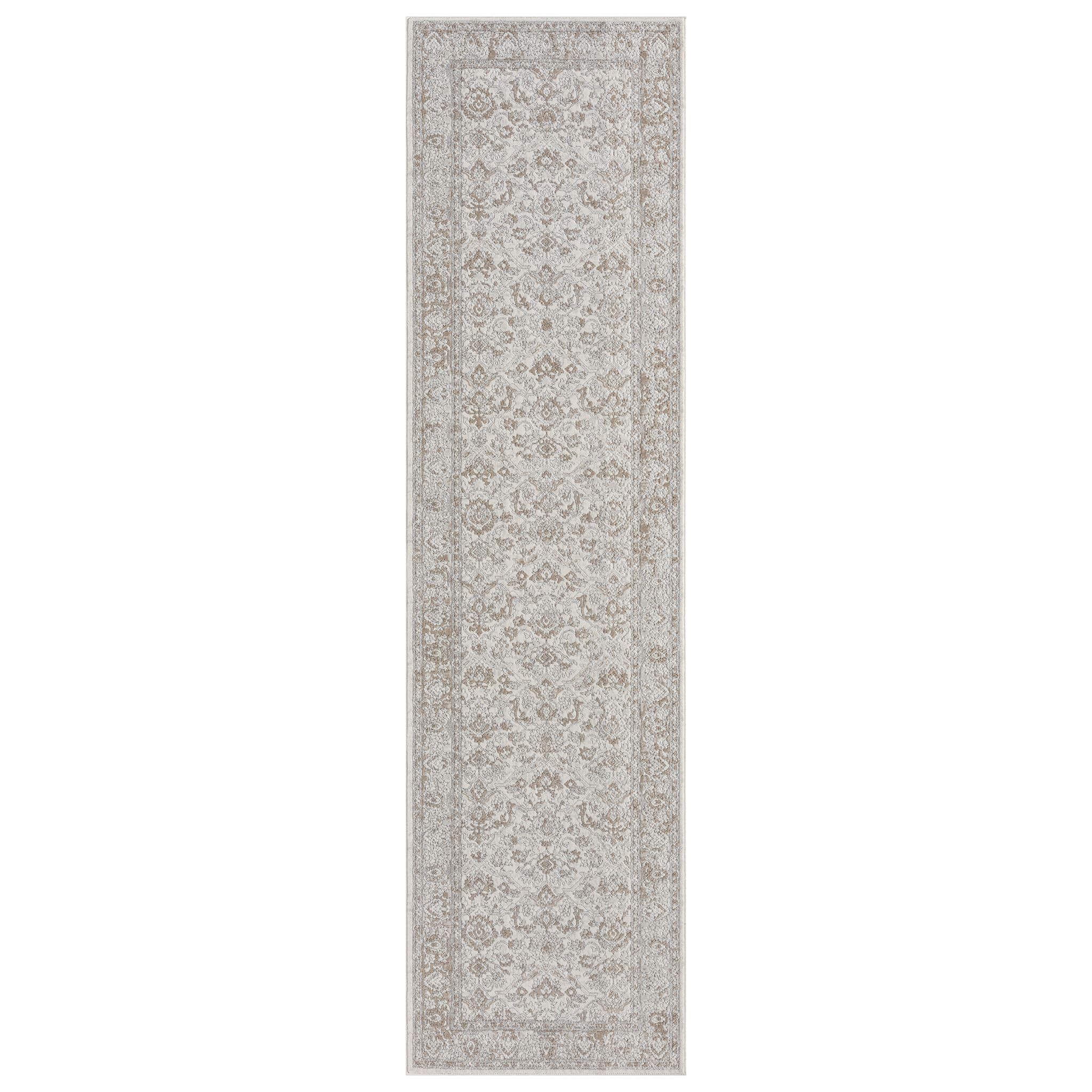 Pearl Hallway Runner Rug with plush, non-shed pile and all-side binding. Power-loomed in Türkiye for durable, easy-care hallway style.