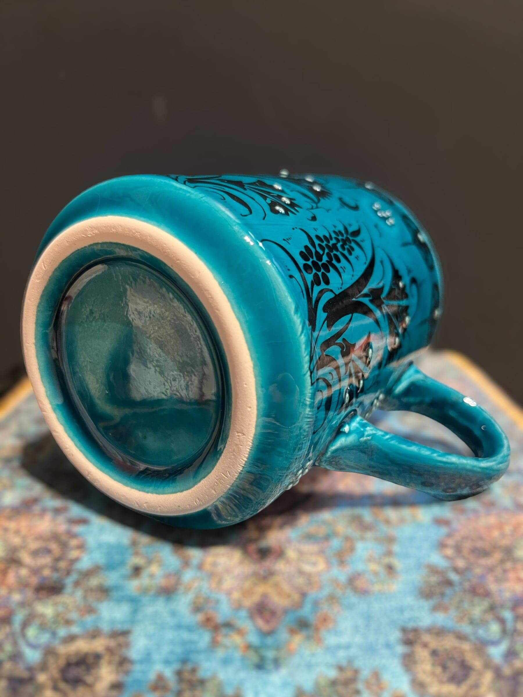 Ceramic Mug Teal Handmade Ceramics   