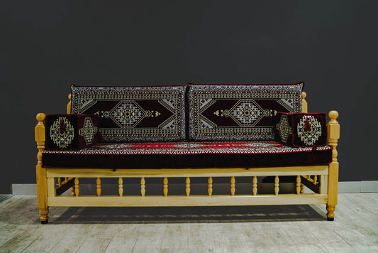 Divan Set Wood Sofa Turkish SofaBazaar G Rugs N GiftsFree Delivery