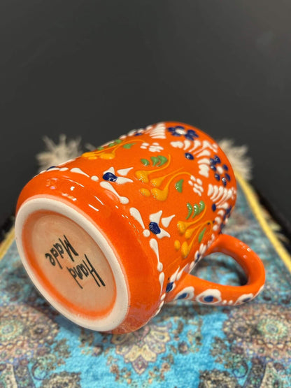 Ceramic Mug Orange Colourful Handmade Ceramics   