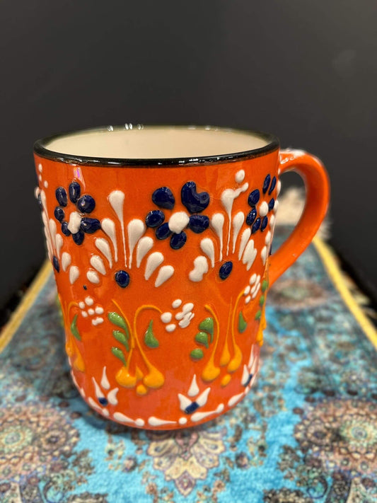 Ceramic Mug Orange Colourful Handmade Ceramics   