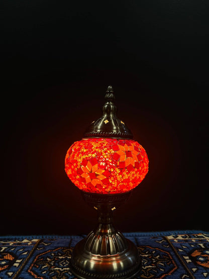 Mosaic Table Lamp Orange Flower Lamps   