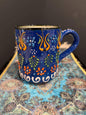 Ceramic Mug Blue Colourful Handmade Ceramics   