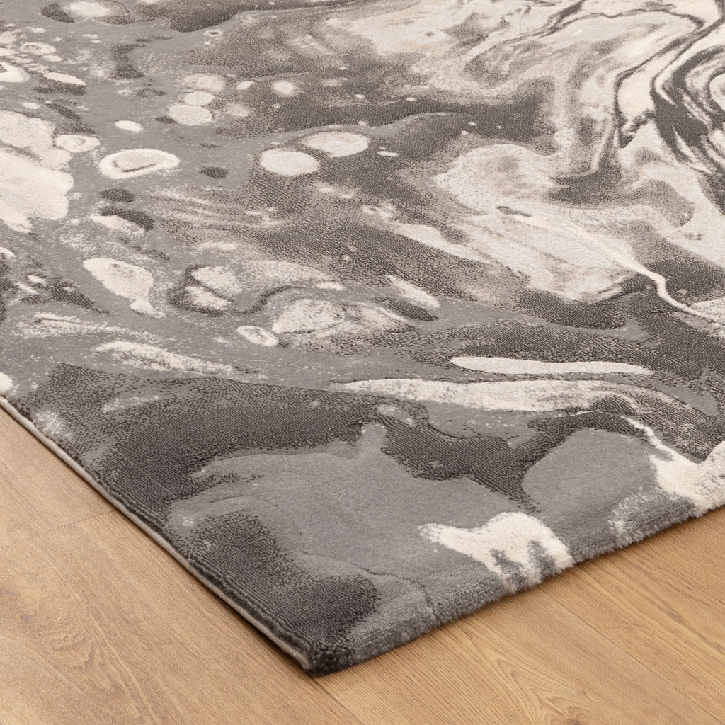 Rue R001 Grey Taupe Abstract Rug – view 3