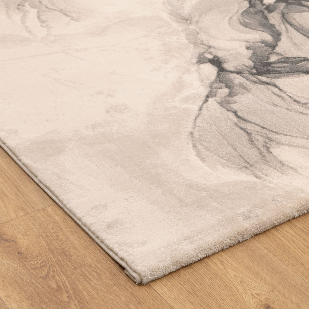 Rue R002 Beige Charcoal Abstract Rug – view 3