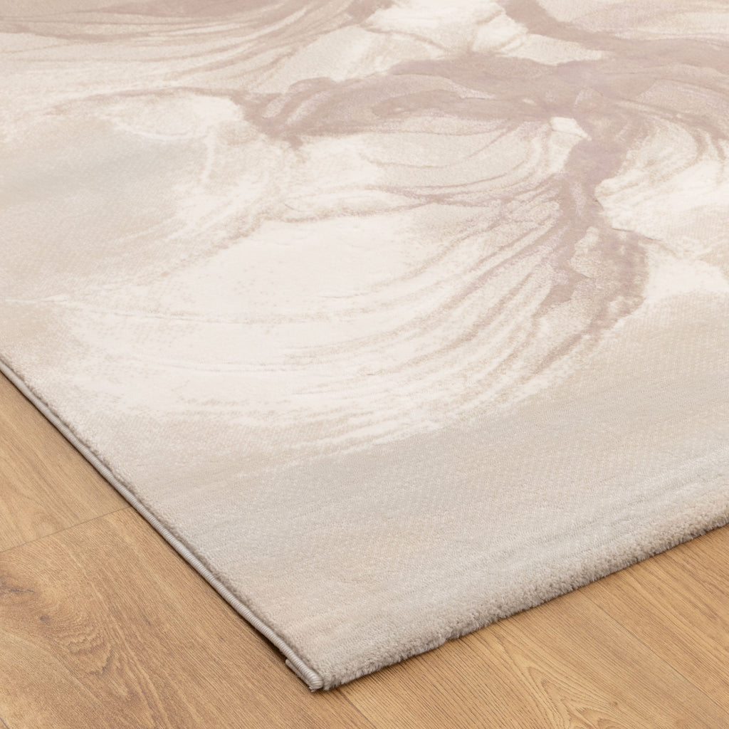 Rue R003 Pink Abstract Rug – view 3