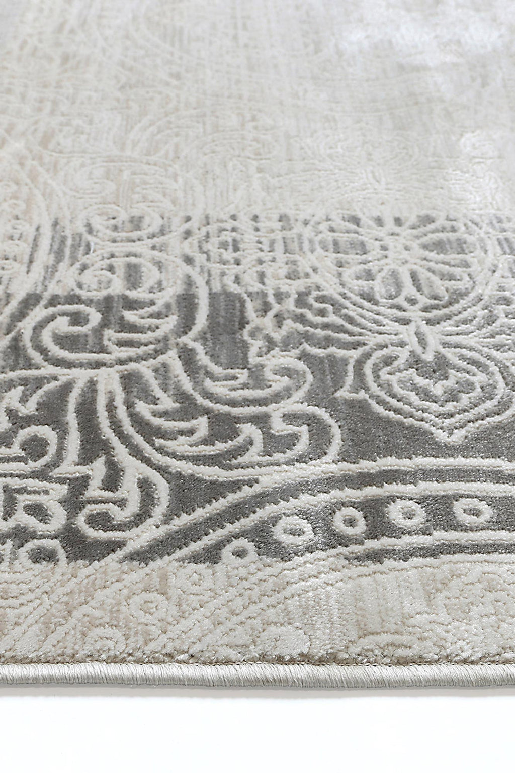 Rapsody Bach Ash Contemporary Rug - 01CREA – view 3