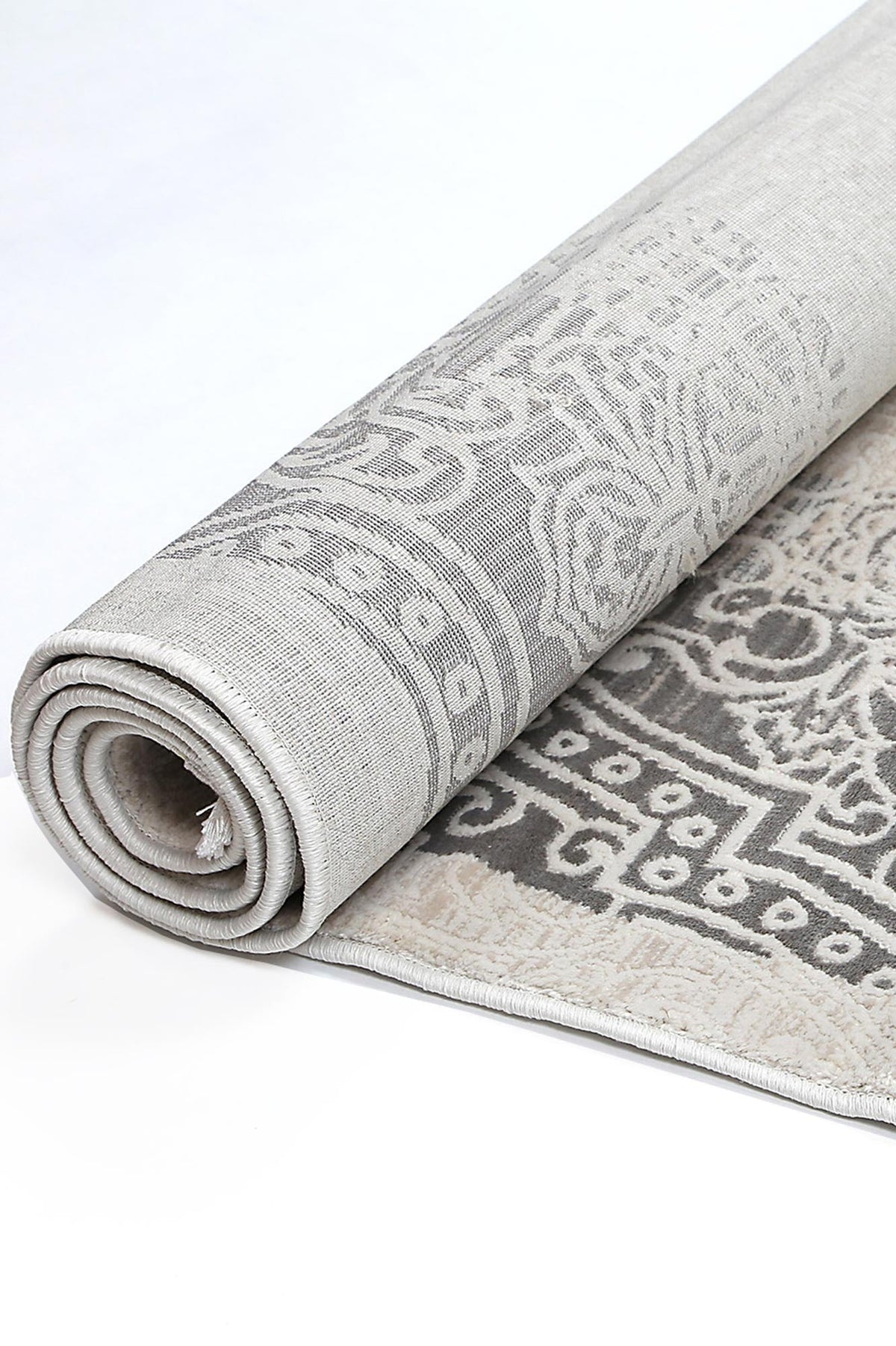 Rapsody Bach Ash Contemporary Rug - 01CREA – view 5