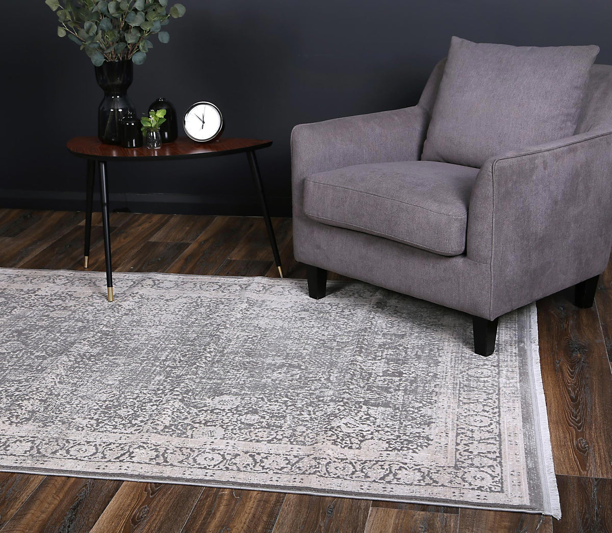 Rapsody Liszt Grey Transitional Rug - 08GREY – view 6