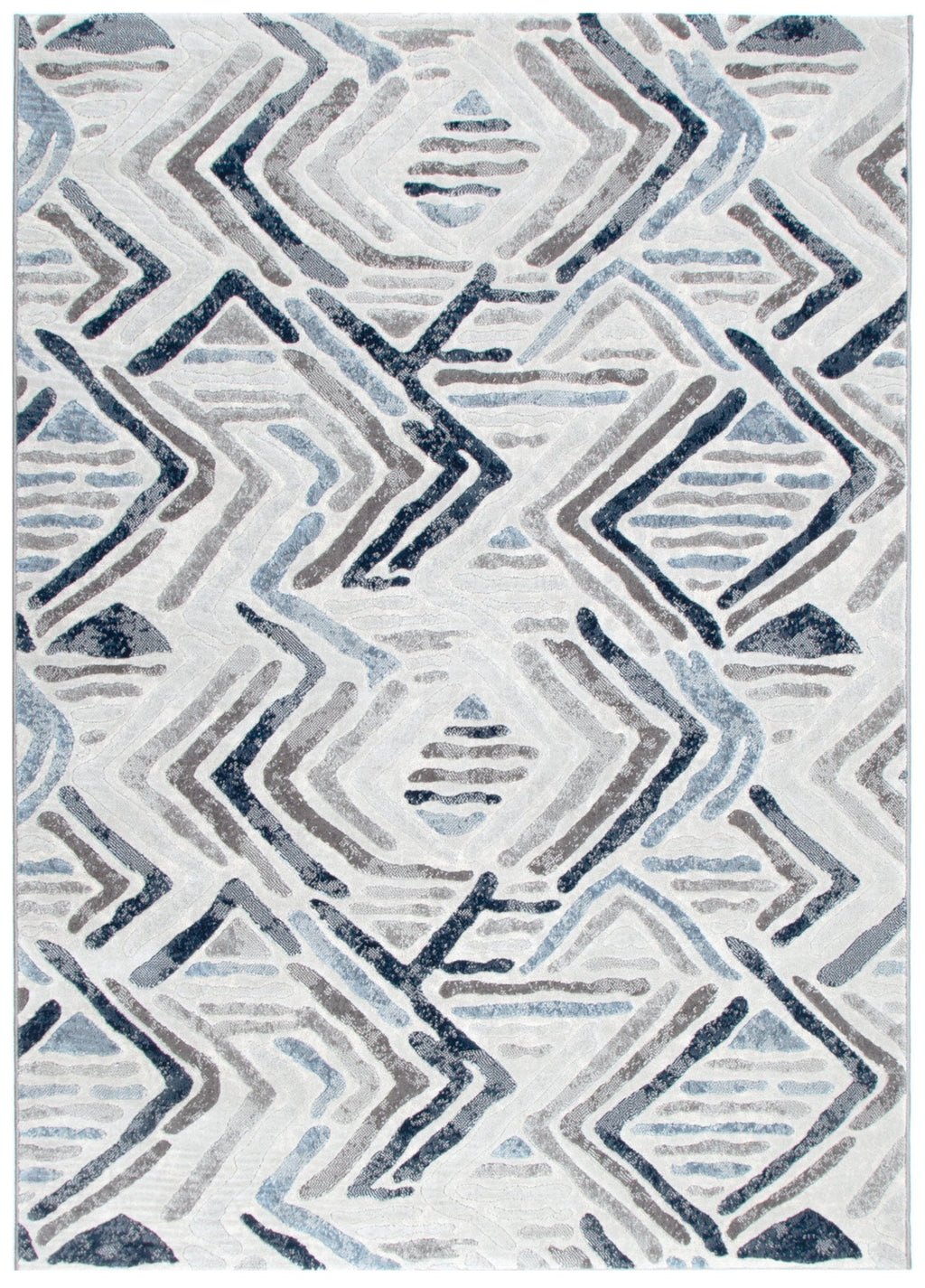 Ruby Blue Grey Diamond Rug – view 2
